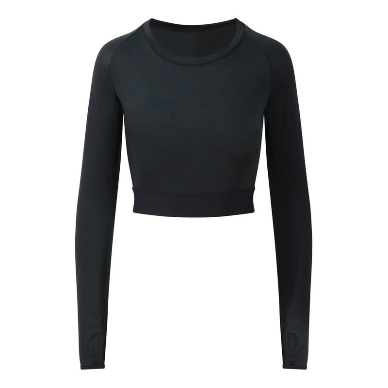 Blusa cropped esportiva feminina de manga comprida Just Cool Awdis