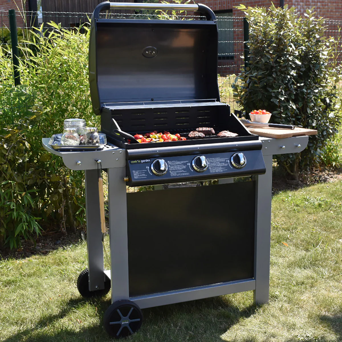 Barbecue au gaz FIESTA 3 - 3 brûleurs avec thermomètre 10,5kW Cook'in