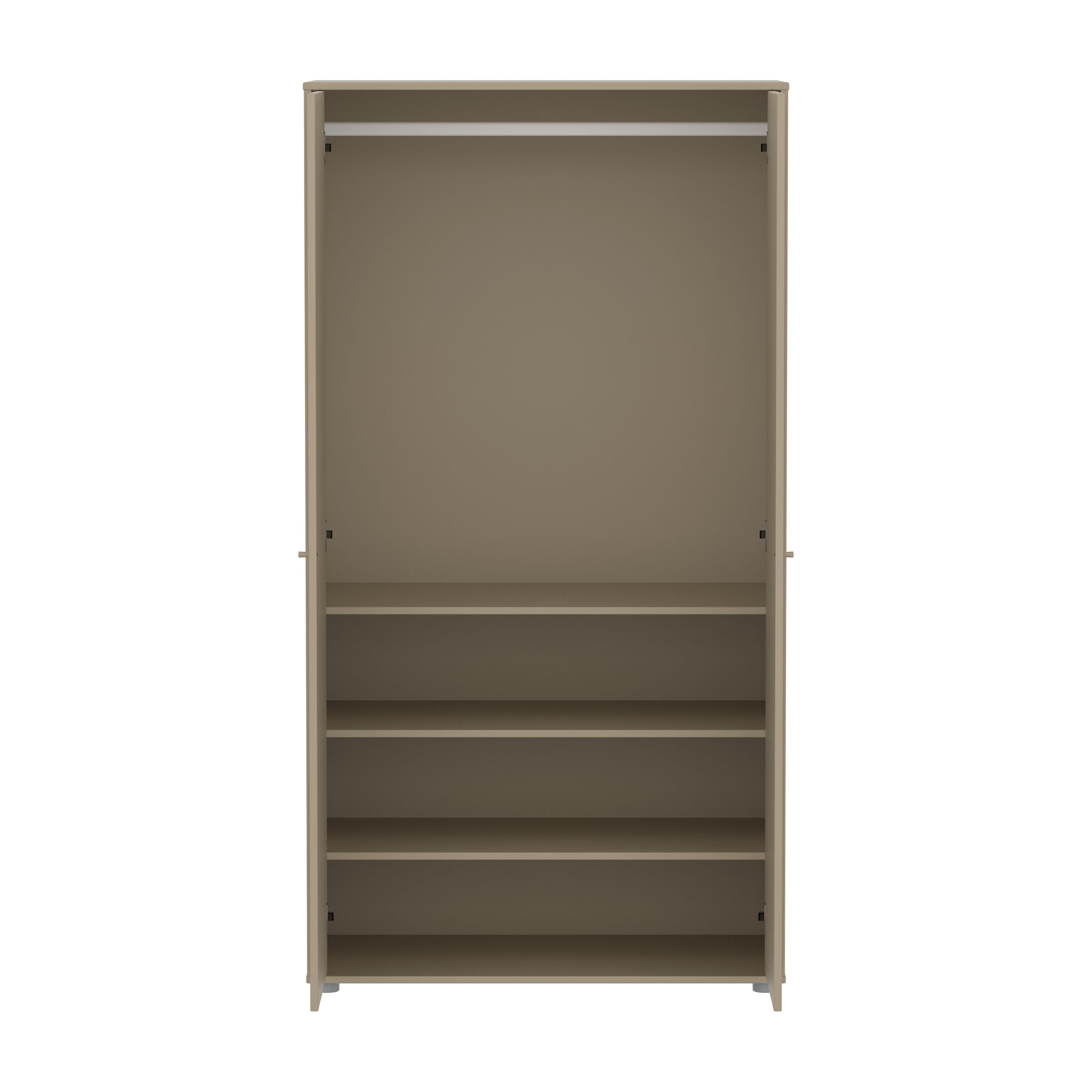 SAGA Schrk grv front oat/oat knb/pla.Füs - Oat / B: 100.0 cm x T: 55.0 cm x H: 190.0 cm