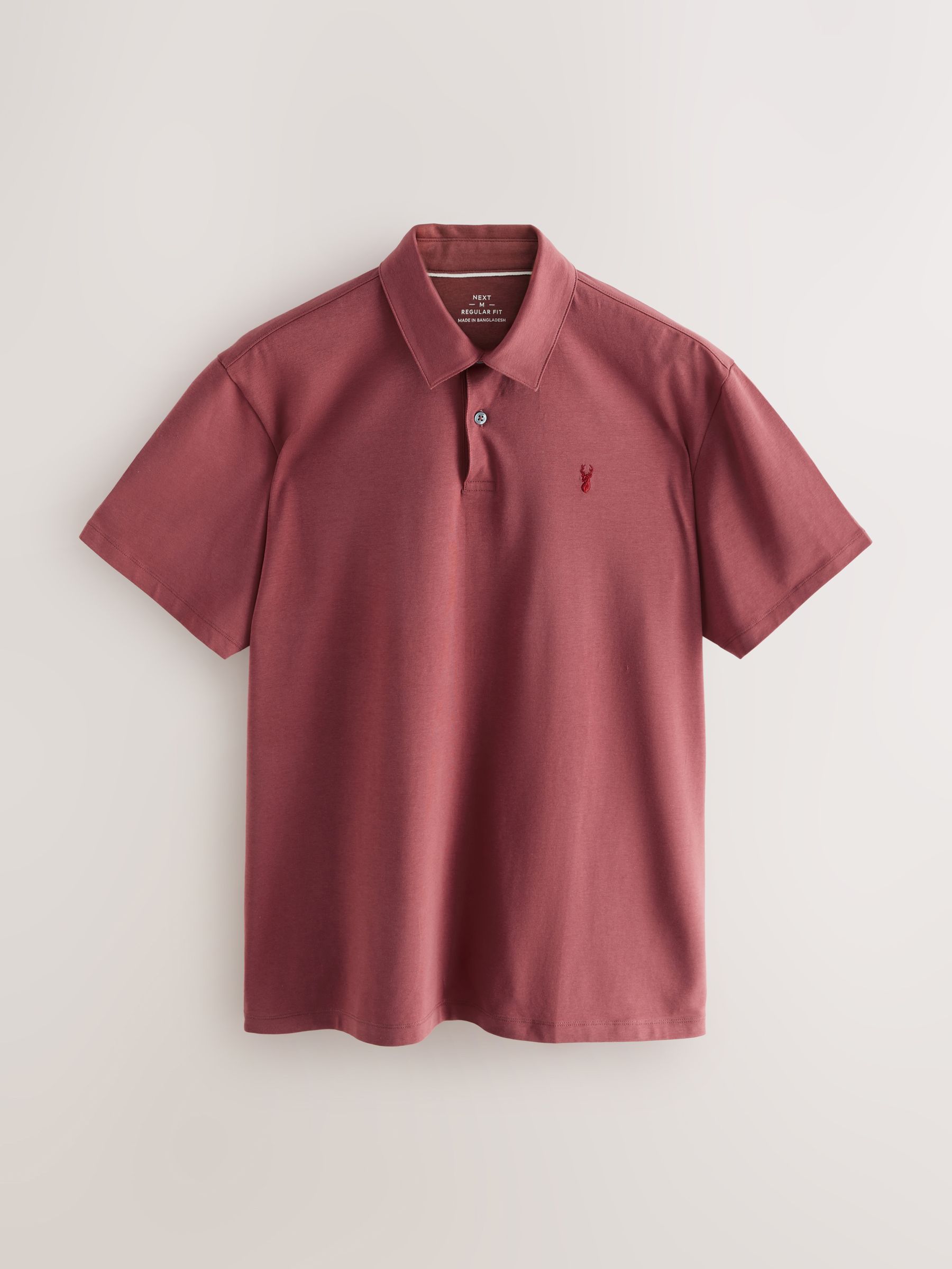 Blauw/Ecru/Rood Strepen - Set van 3 jersey poloshirts met korte mouwen