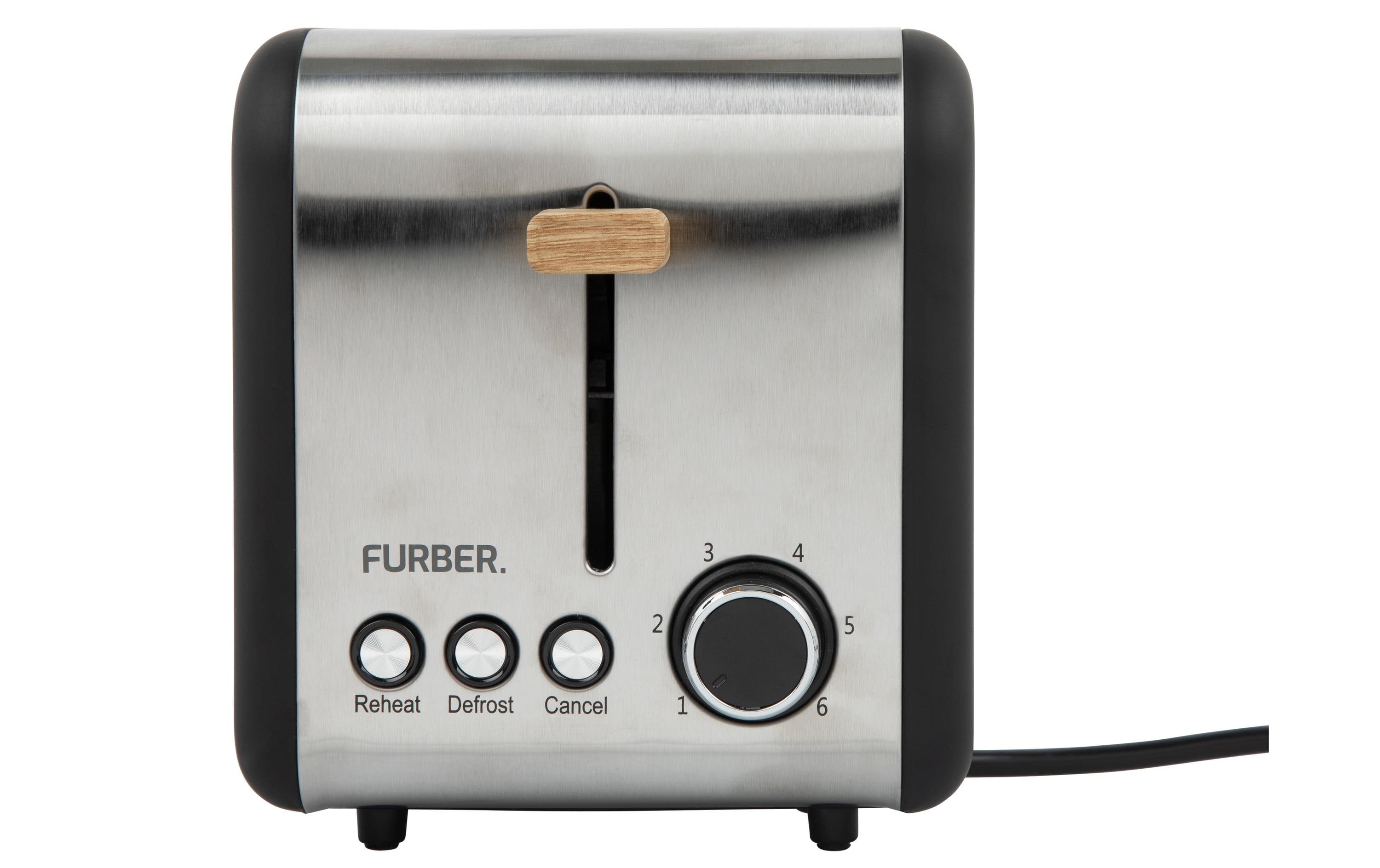 Toaster Chaplin Schwarz mattGleichzeitiges Rösten von 2 Toastscheiben