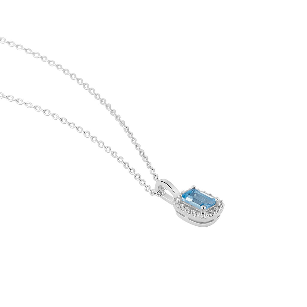 Collier Aladin Argent Blanc Oxyde De Zirconium