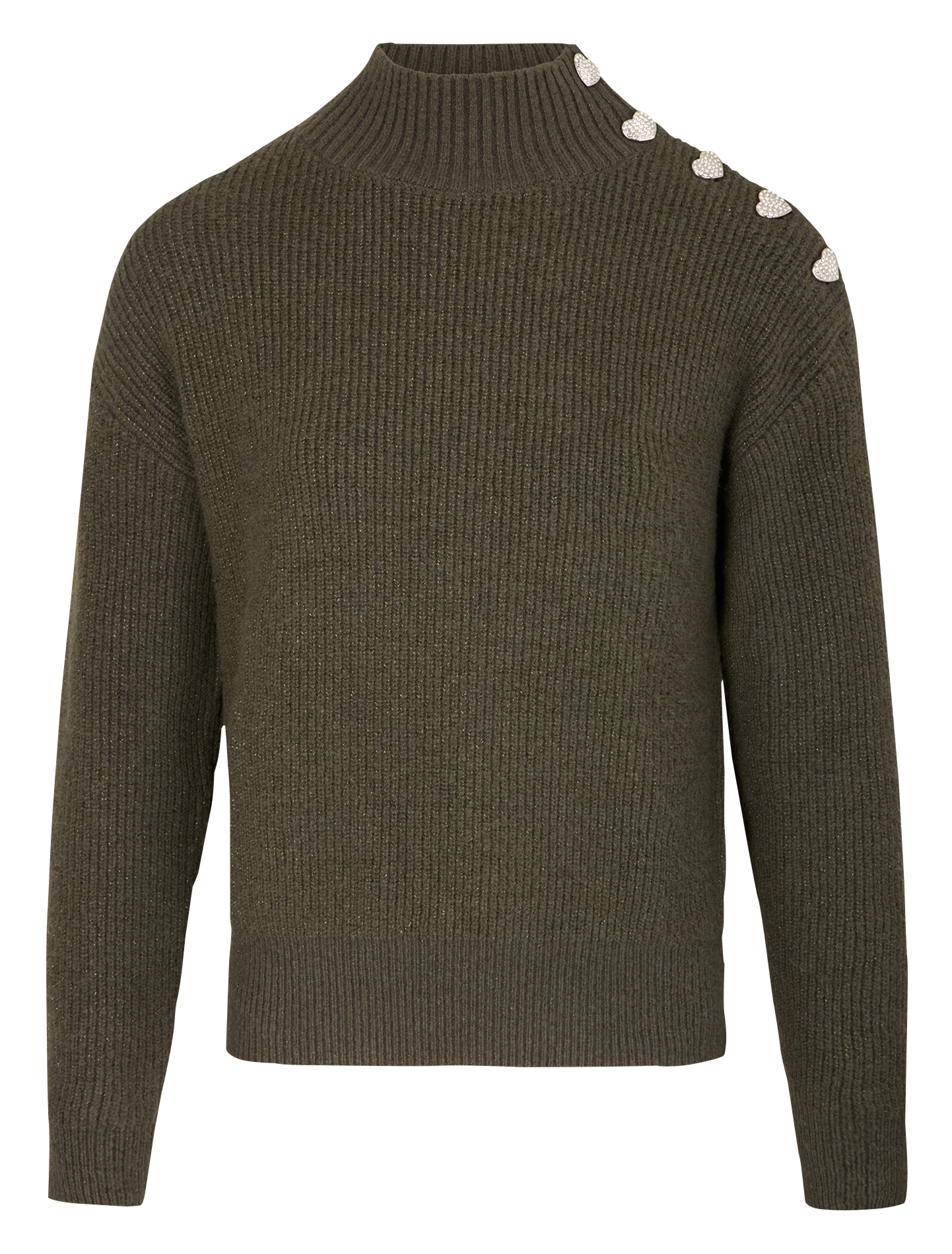 MSTORI - Pull droit col montant | Vert