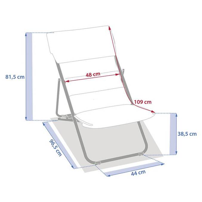 Chilienne de jardin pliable NILLIA Lin / Argile