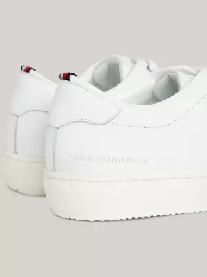 Tênis de couro granulado premium com sola cupsole