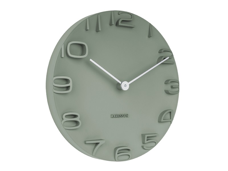 Wall Clock On The Edge KA5311GY Warm grey