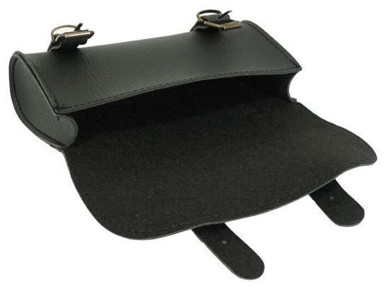 SACOCHE DE SELLE VELO VINTAGE STYLE CUIR NOIR