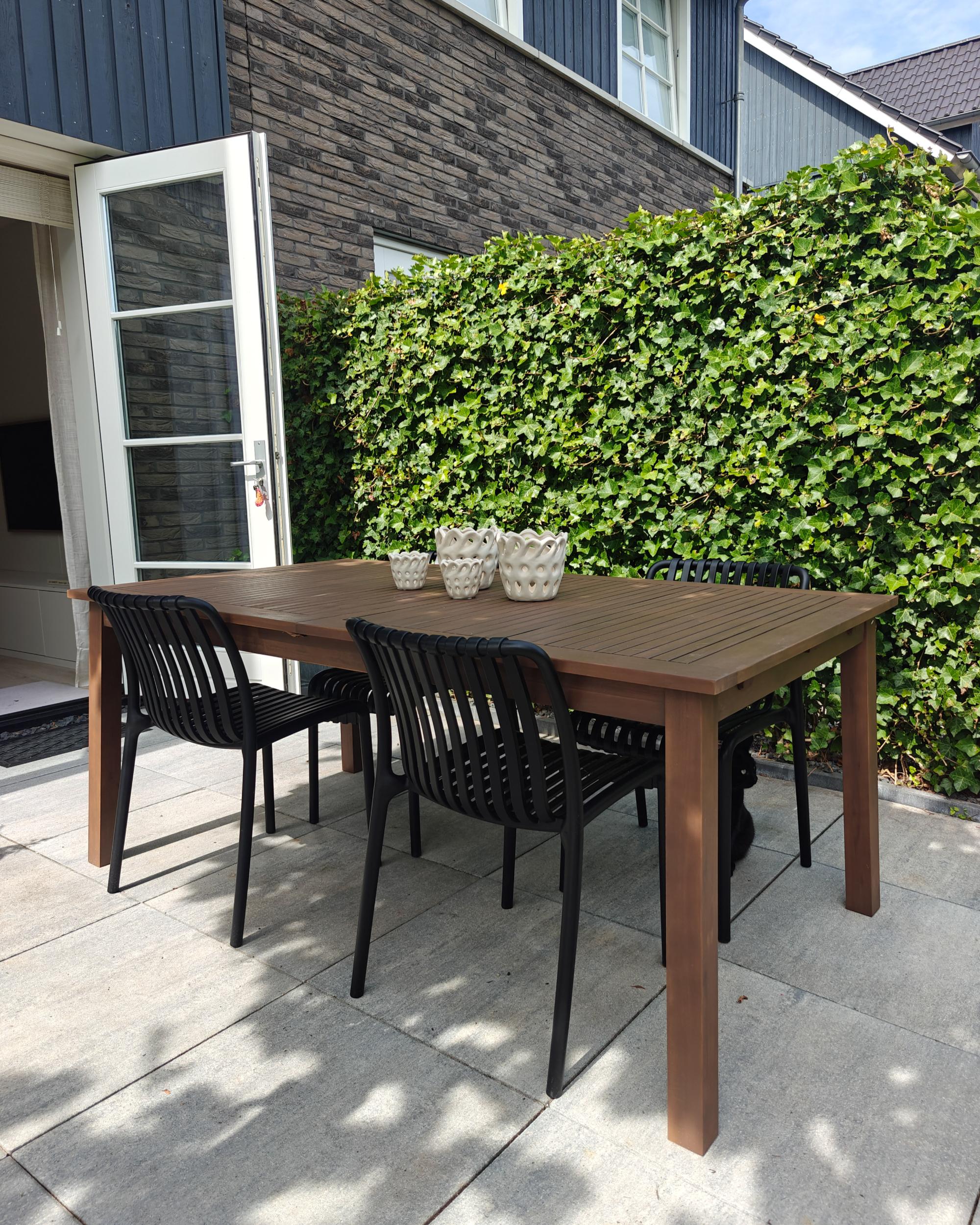 Set van 4 tuinstoelen ARICCIA Zwart