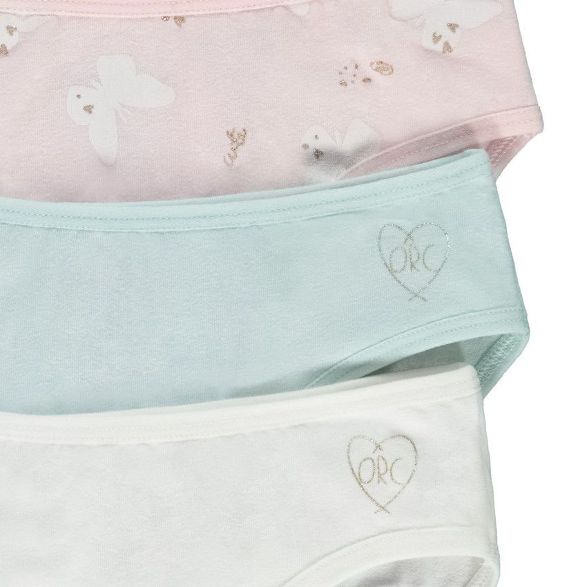 Lot de 3 culottes en jersey pour fille - Bleu