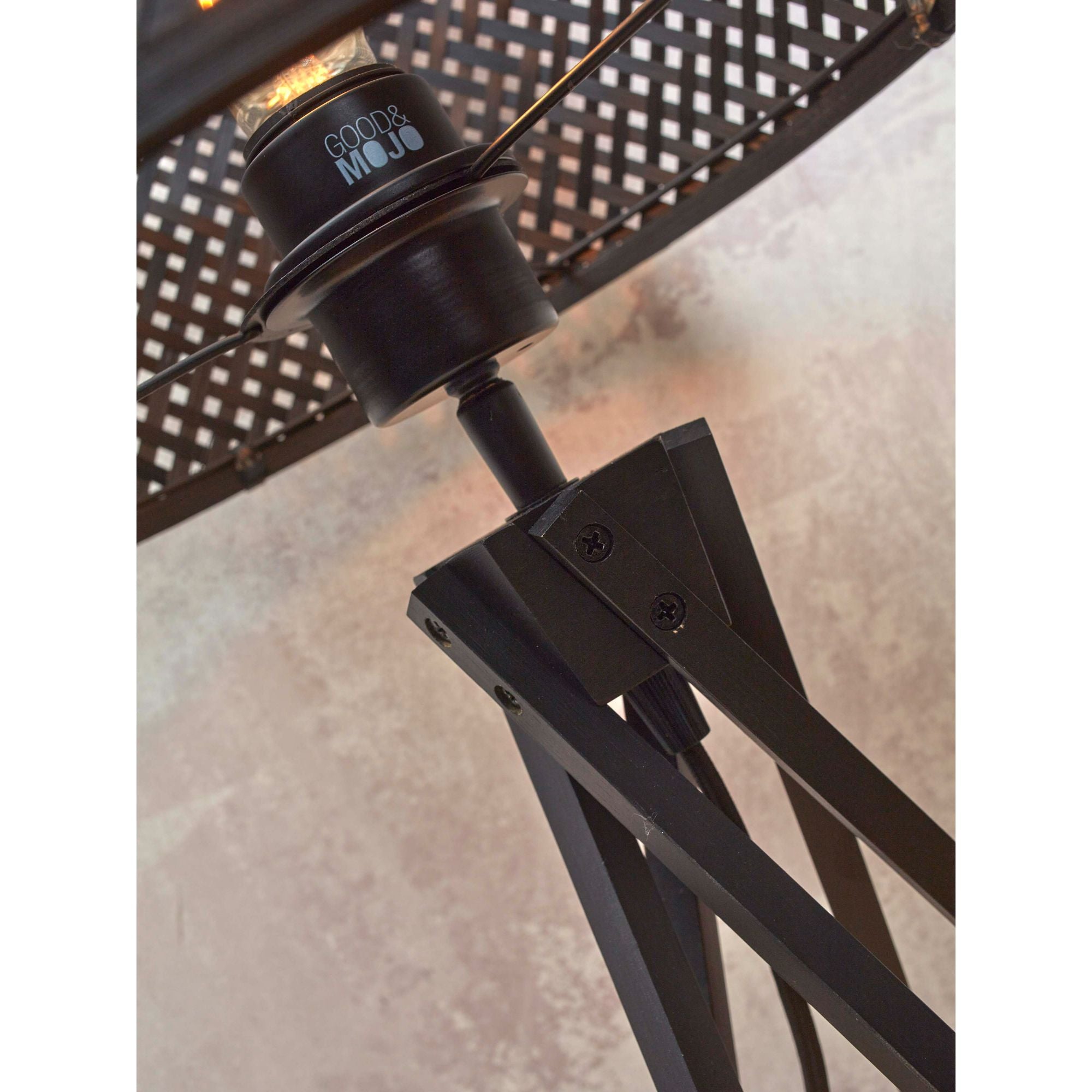 GOOD&MOJO Vloerlamp Java - Bamboe Zwart - Ã50x146cm
