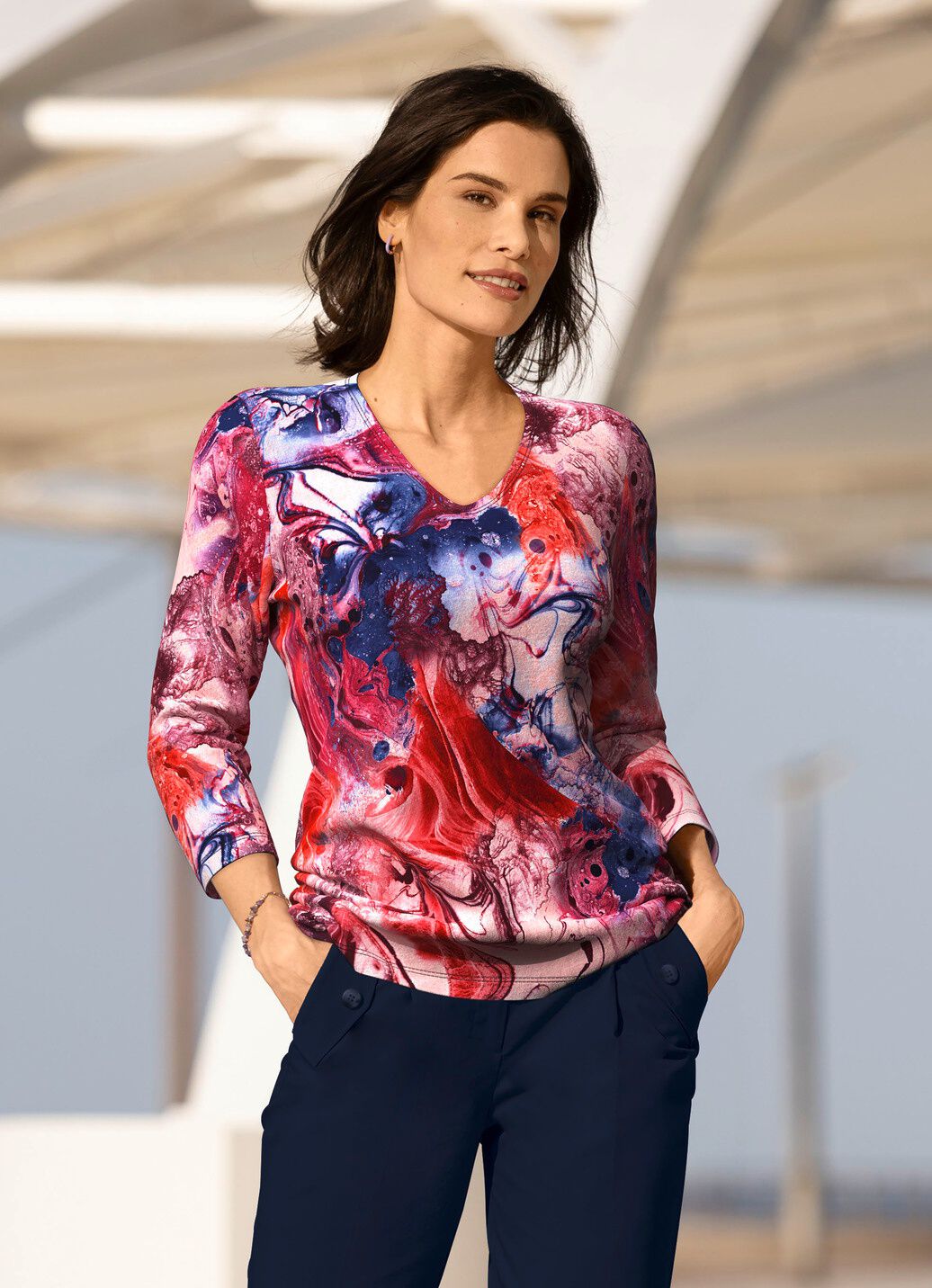Pullover in Feinstrick