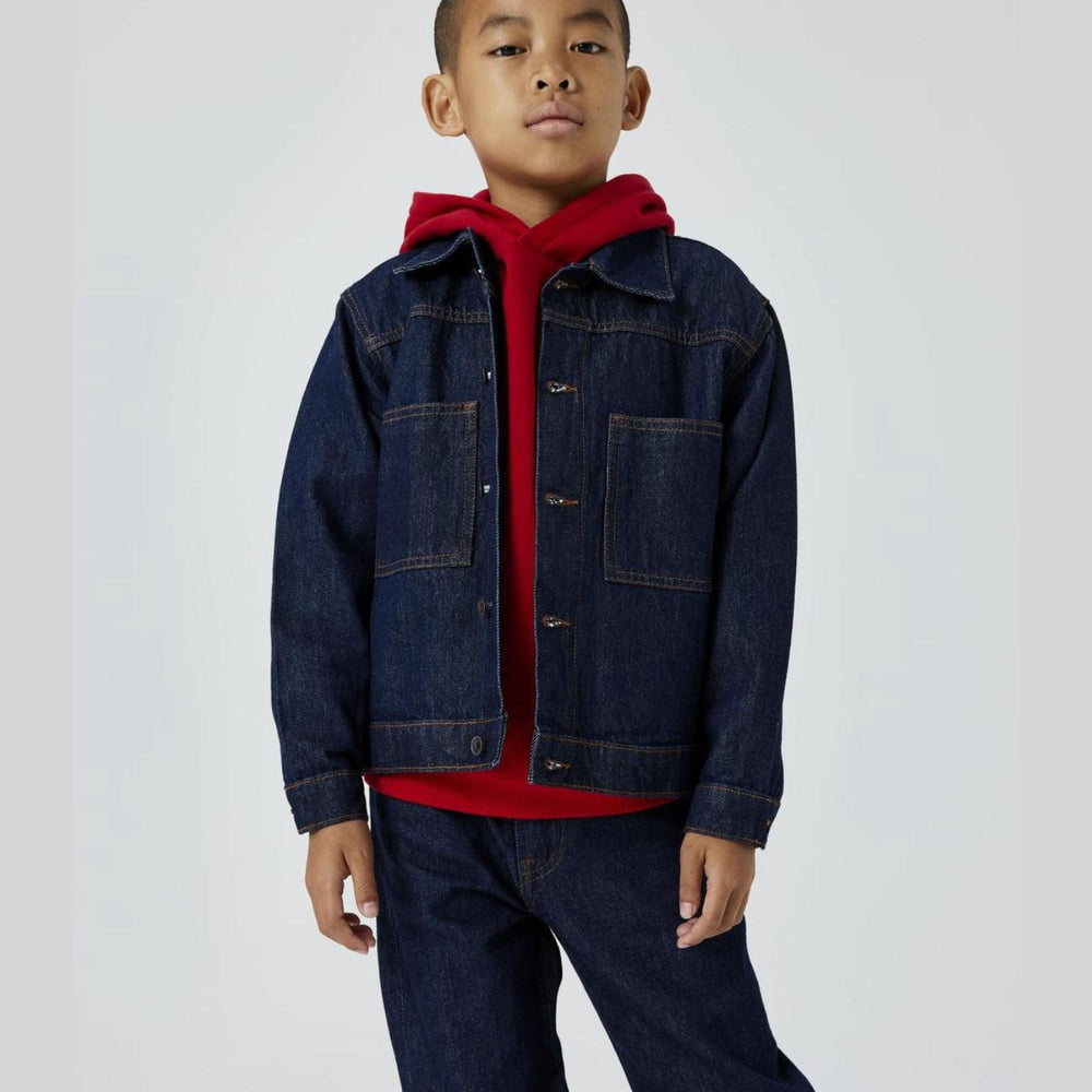 Køb Name It Dark Blue Denim Unwashed Reese Denim Jakke