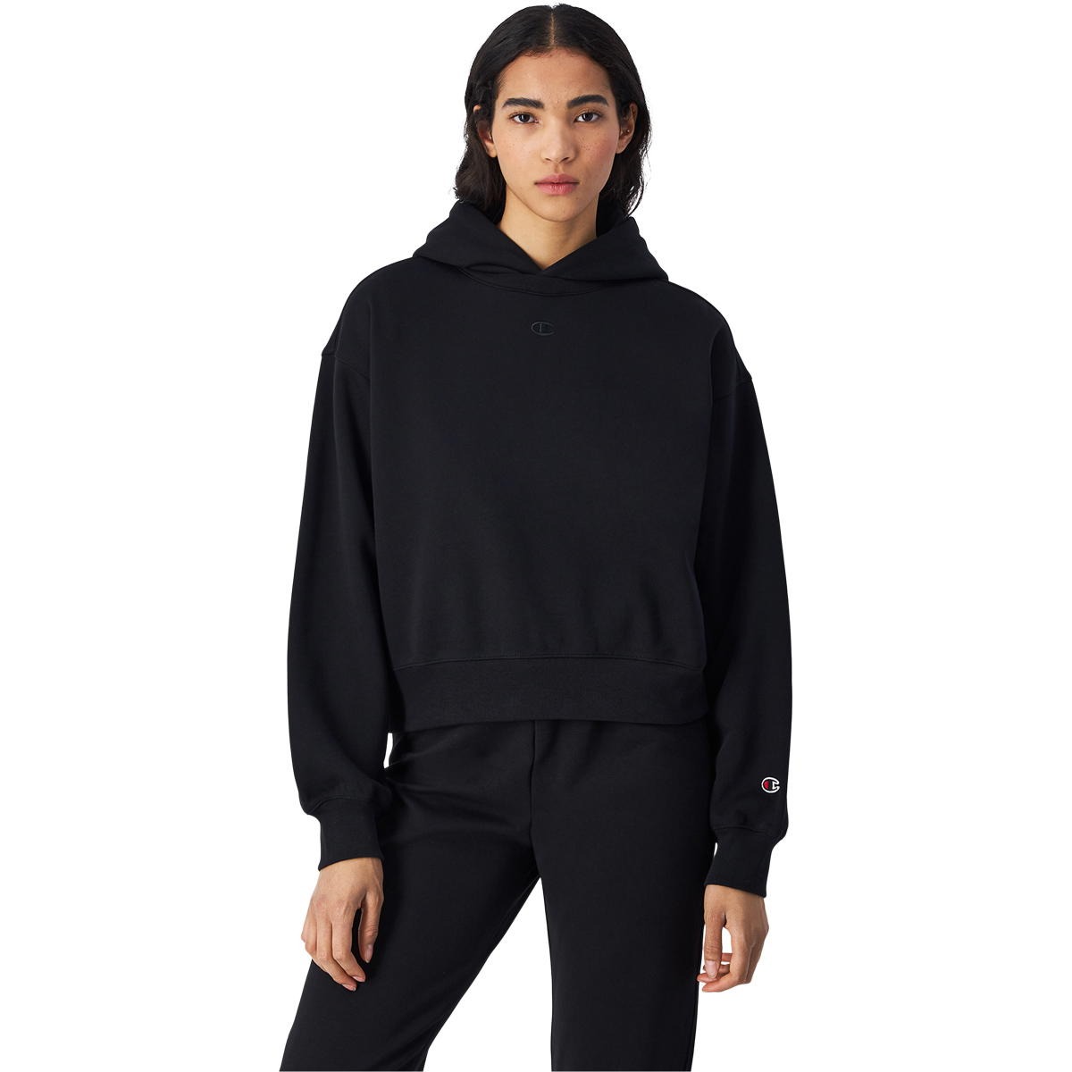 Hoodie Soft Fleece Dame Black Beauty