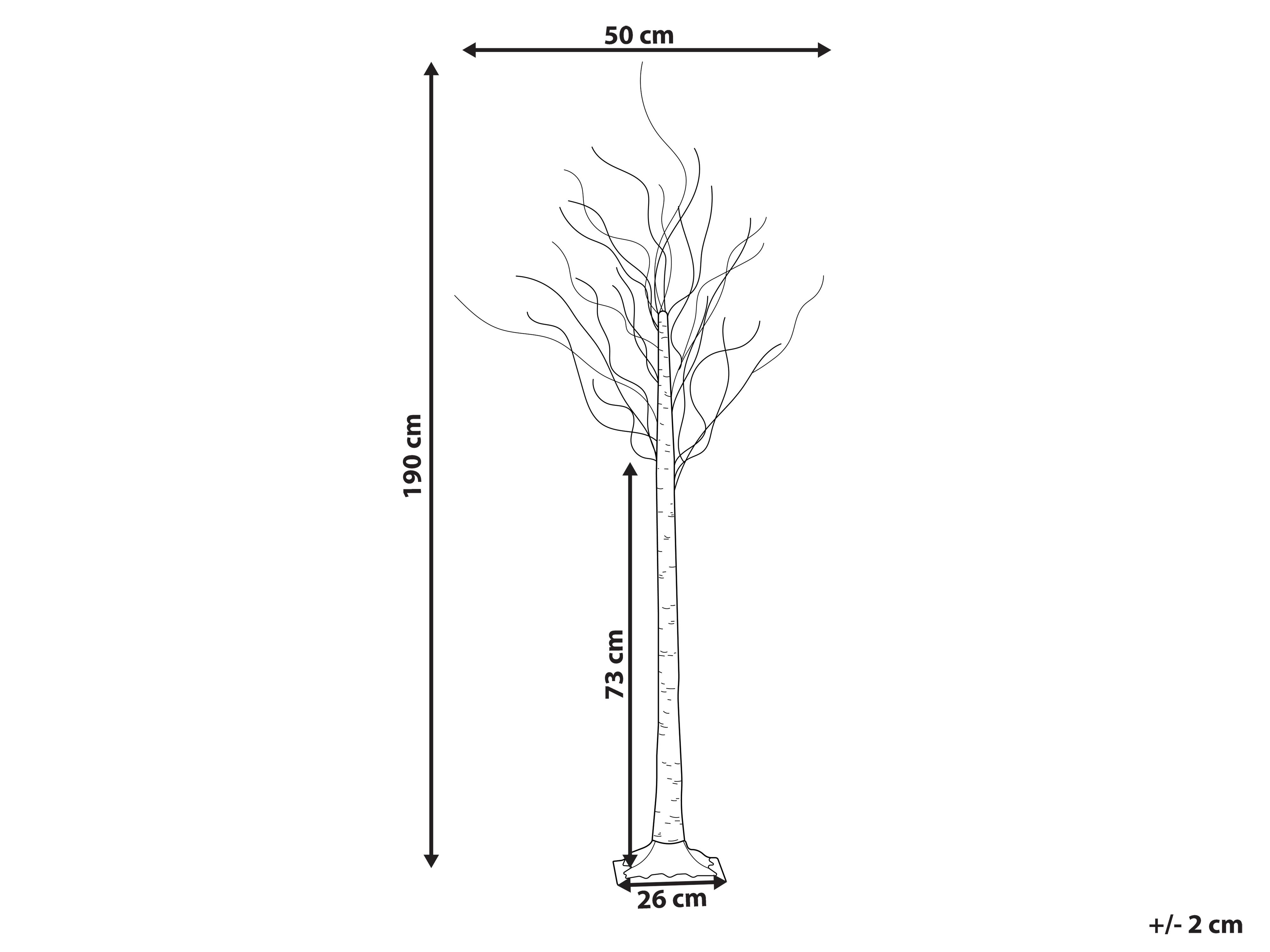 Buitendecoratie LED LAPPI Kerstboom 190 cm Wit