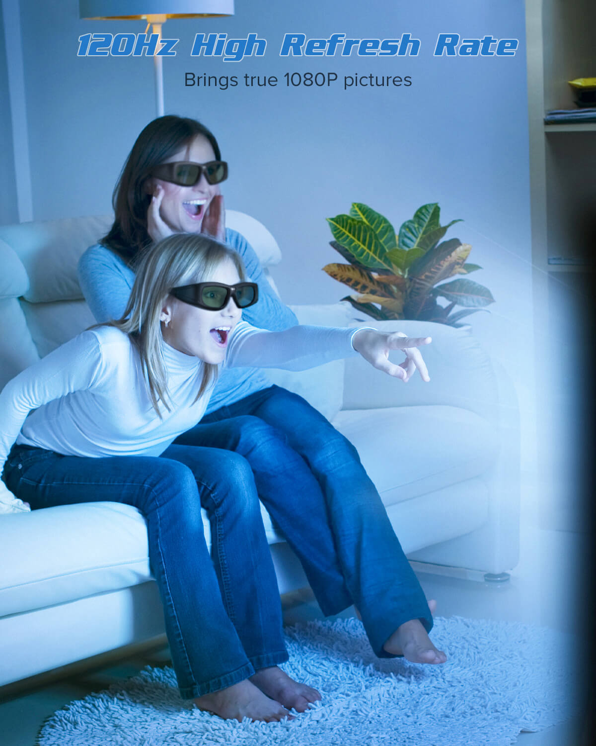 TPFNet 3D Brille Aktive Shutter für Bluetooth / RF 3D Geräte - 1 Stück