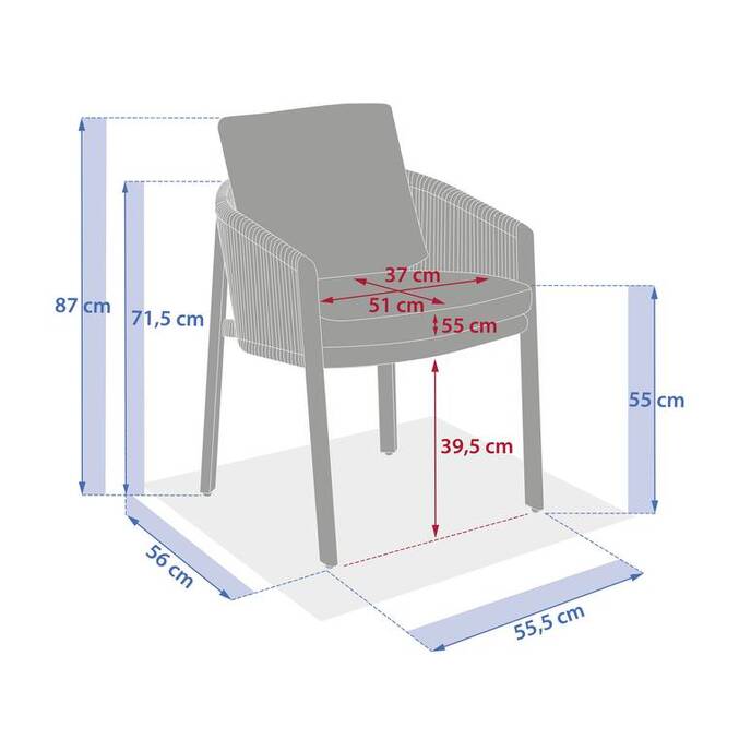 Fauteuil de jardin NELORA Miel / Honey