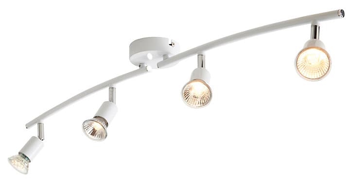 Réglette 4 spots Sasha métal blanc GU10 4x50 W