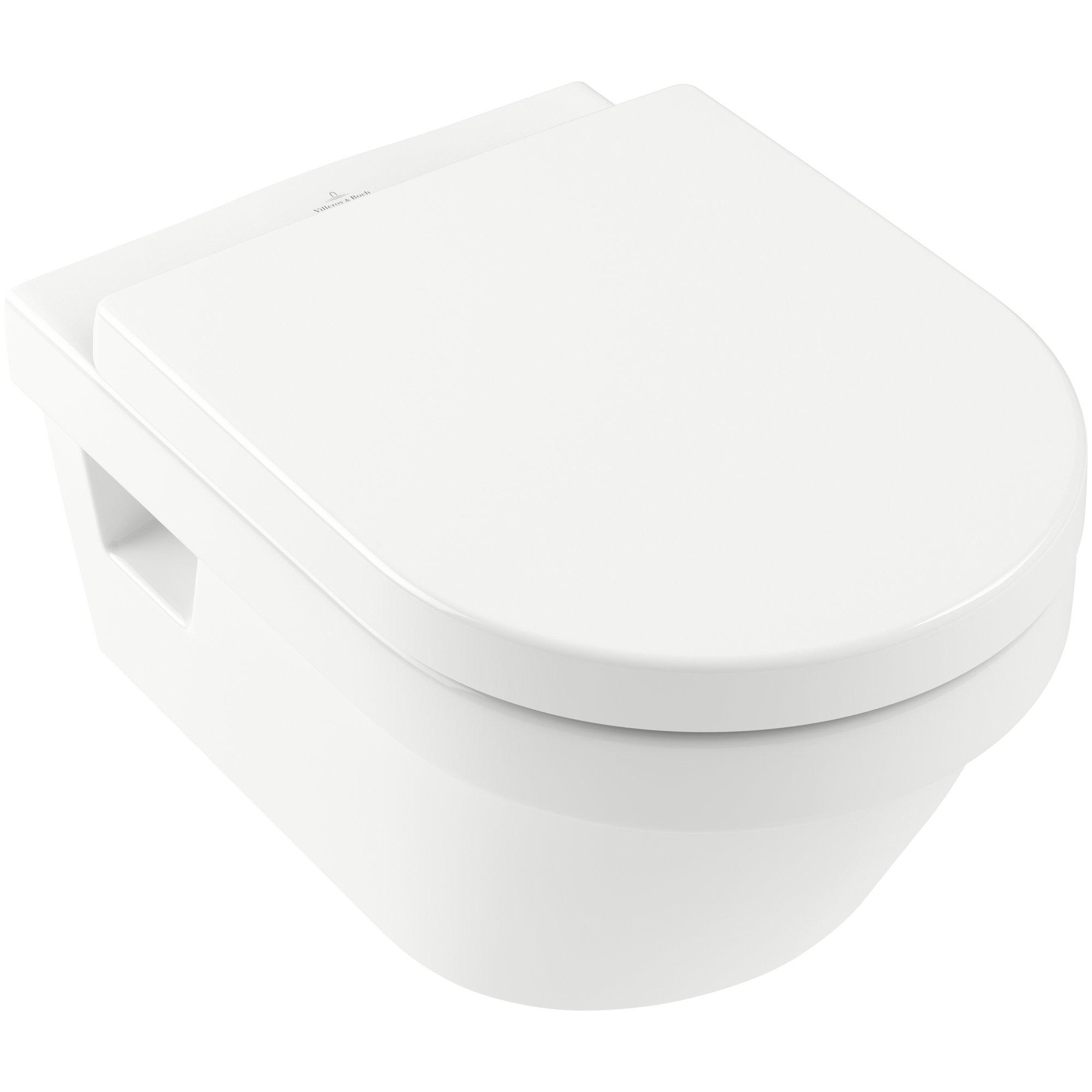 Villeroy & Boch Architectura randloos toilet ovaal met softclose zitting wit glans