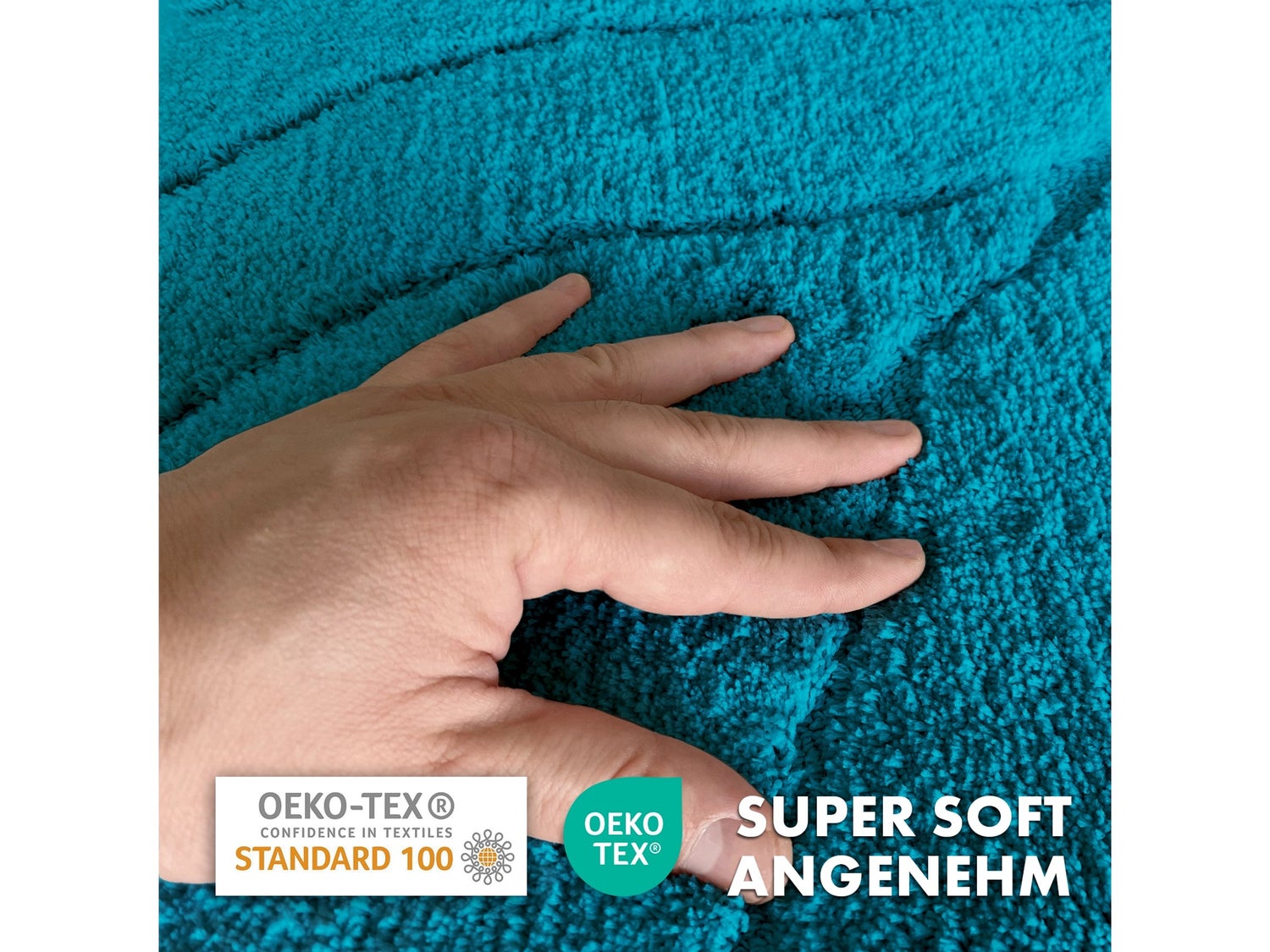Maris badmat - Zachte badmat met bladtextuur - Turquoise / 40 x 60 cm