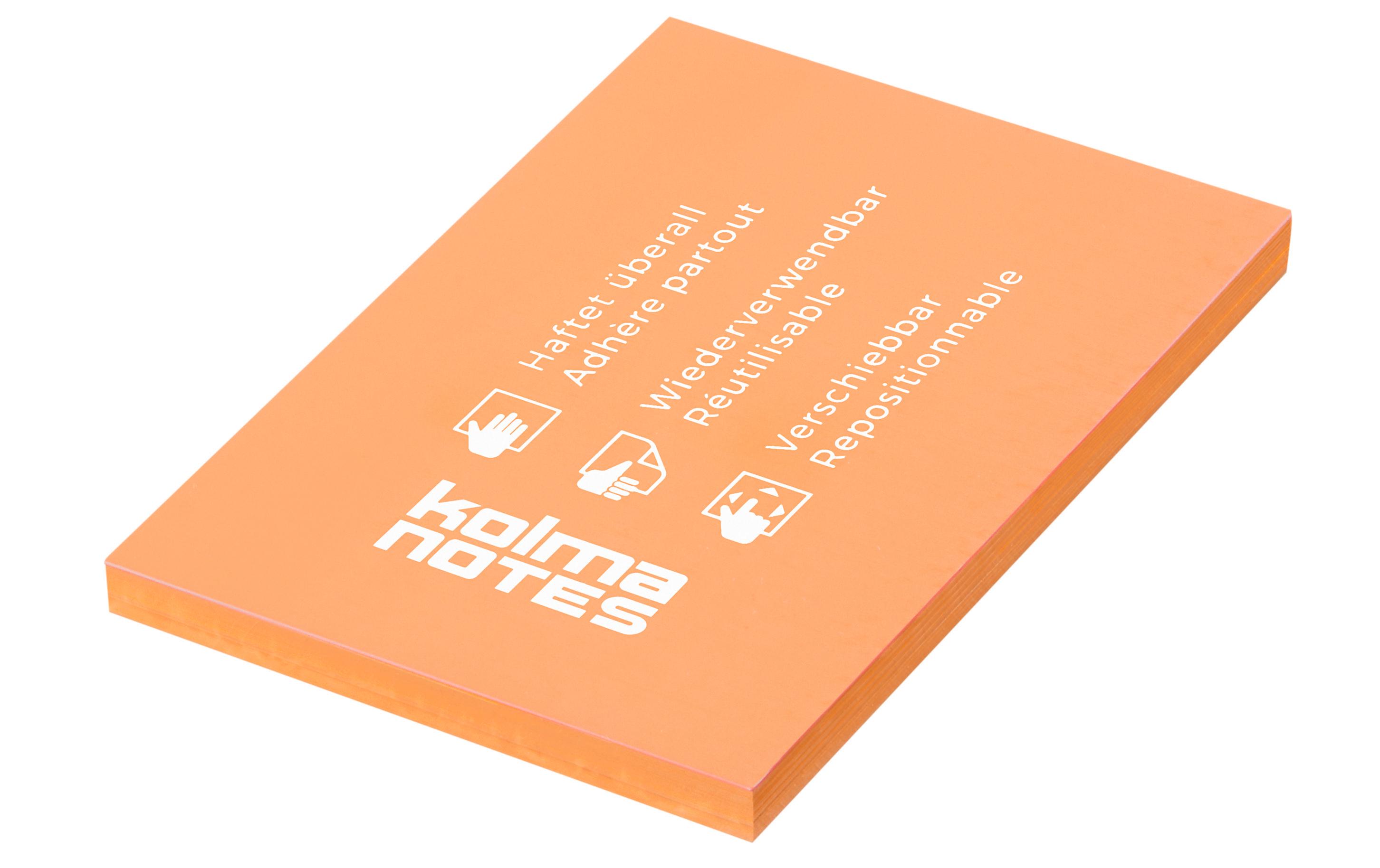 Notizzettel NOTES A7 Orange, 100 BlattBeidseitig verwendbare Notizzettel