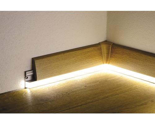 LED-kanaal aluminium voor plint 16x42x2400 mm