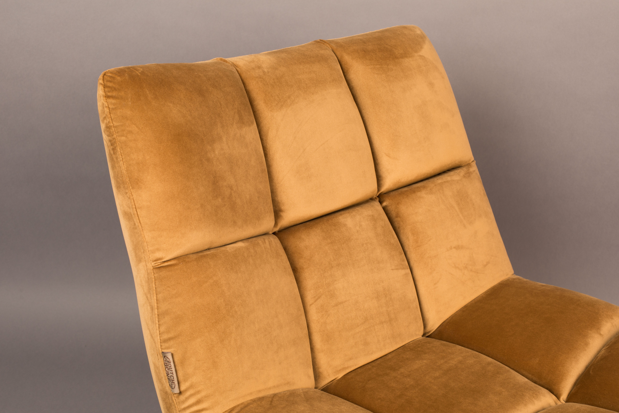 Fauteuil Bar Velvet goud/bruin