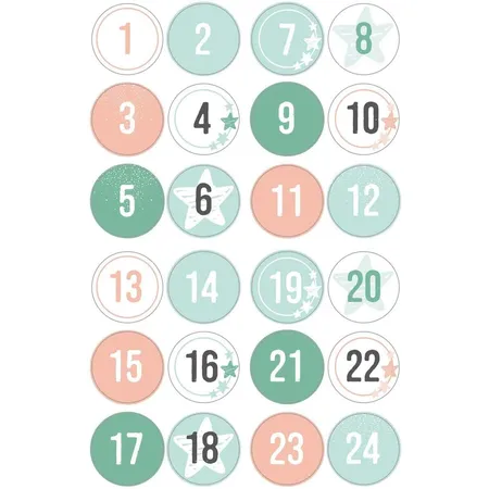 Folia Adventskalender Zahlen