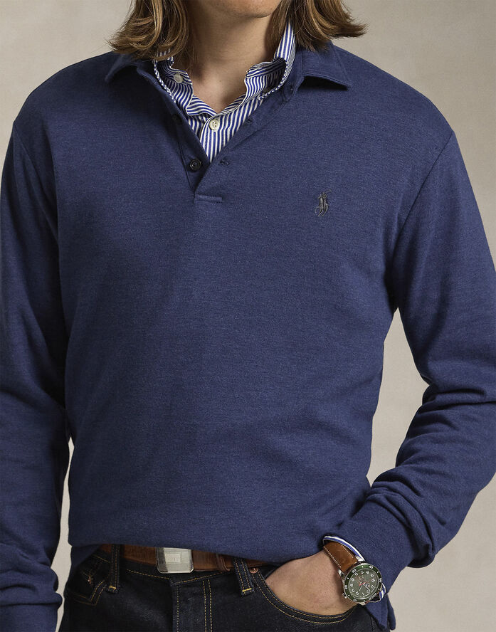 Polo Ralph Lauren 30/1 DBL KNT JERSEY-LSL-PLO Spring navy heather/c9949