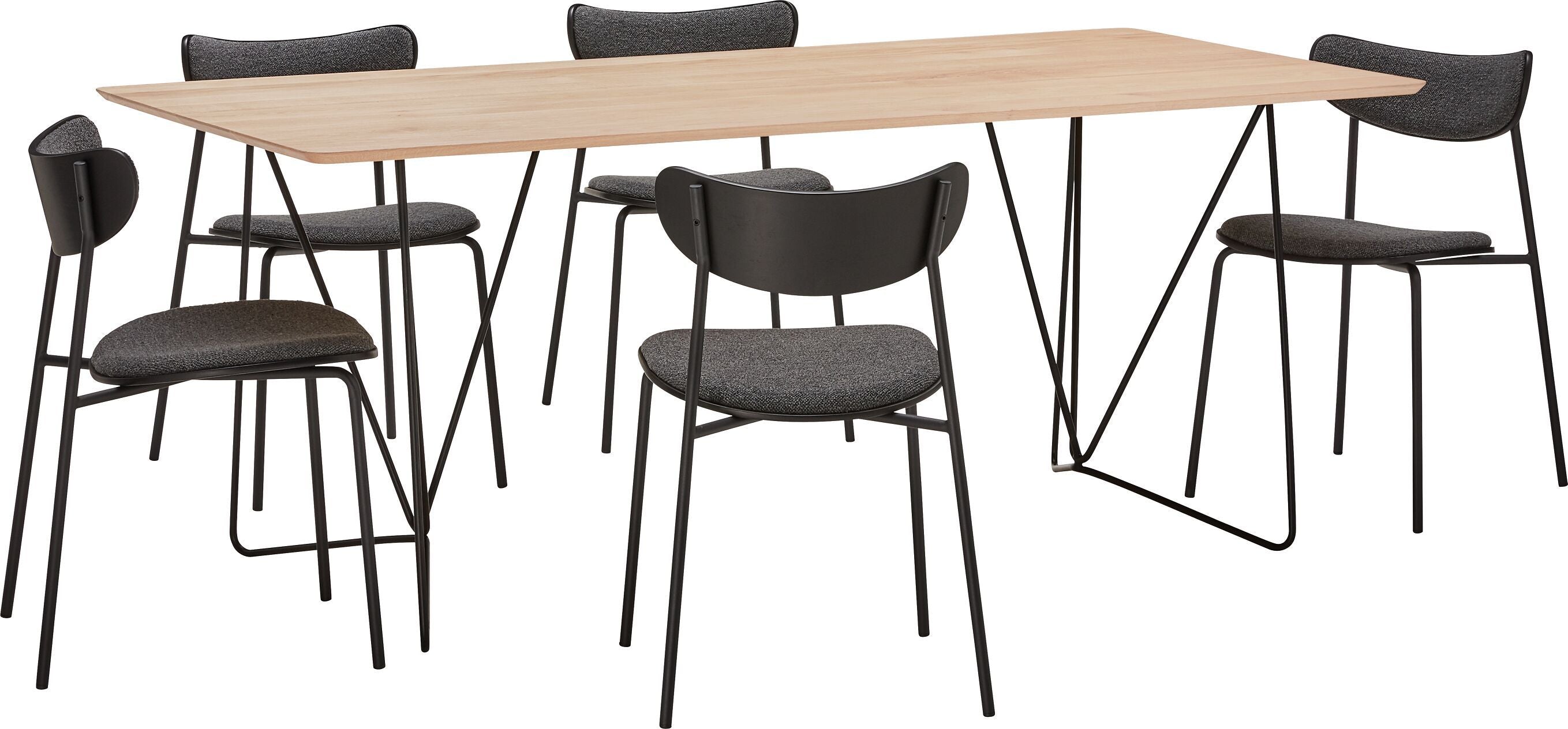 ELIANA Tisch - Eiche weiss / B: 220.0 cm x T: 95.0 cm x H: 75.0 cm