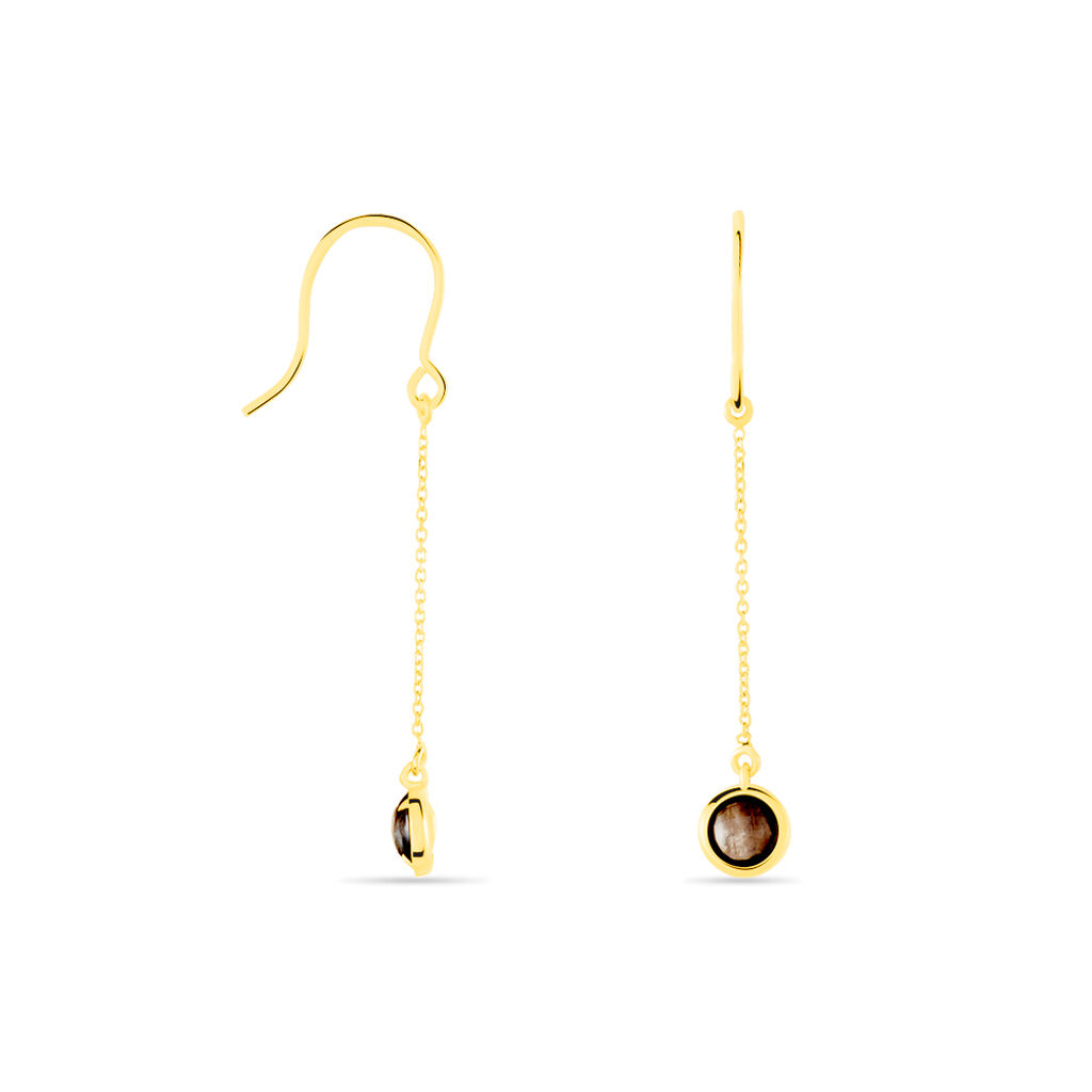 Boucles D'oreilles Pendantes Arenale Or Jaune Quartz