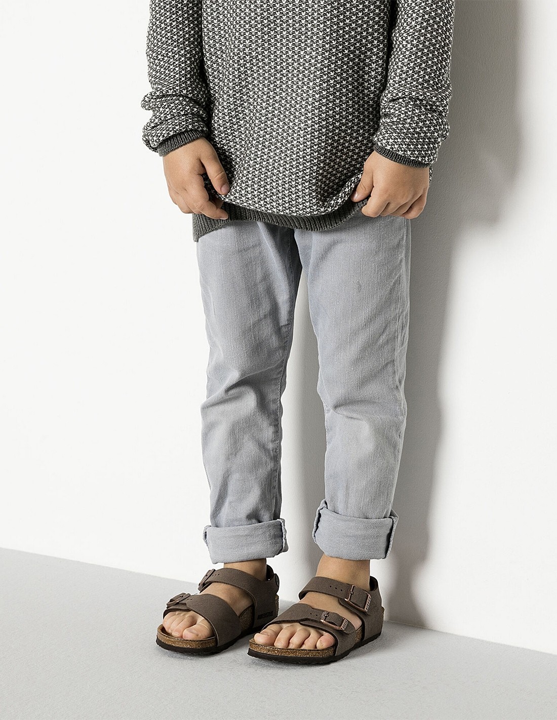 birkenstock sandales enfant new york cuir mocha marron
