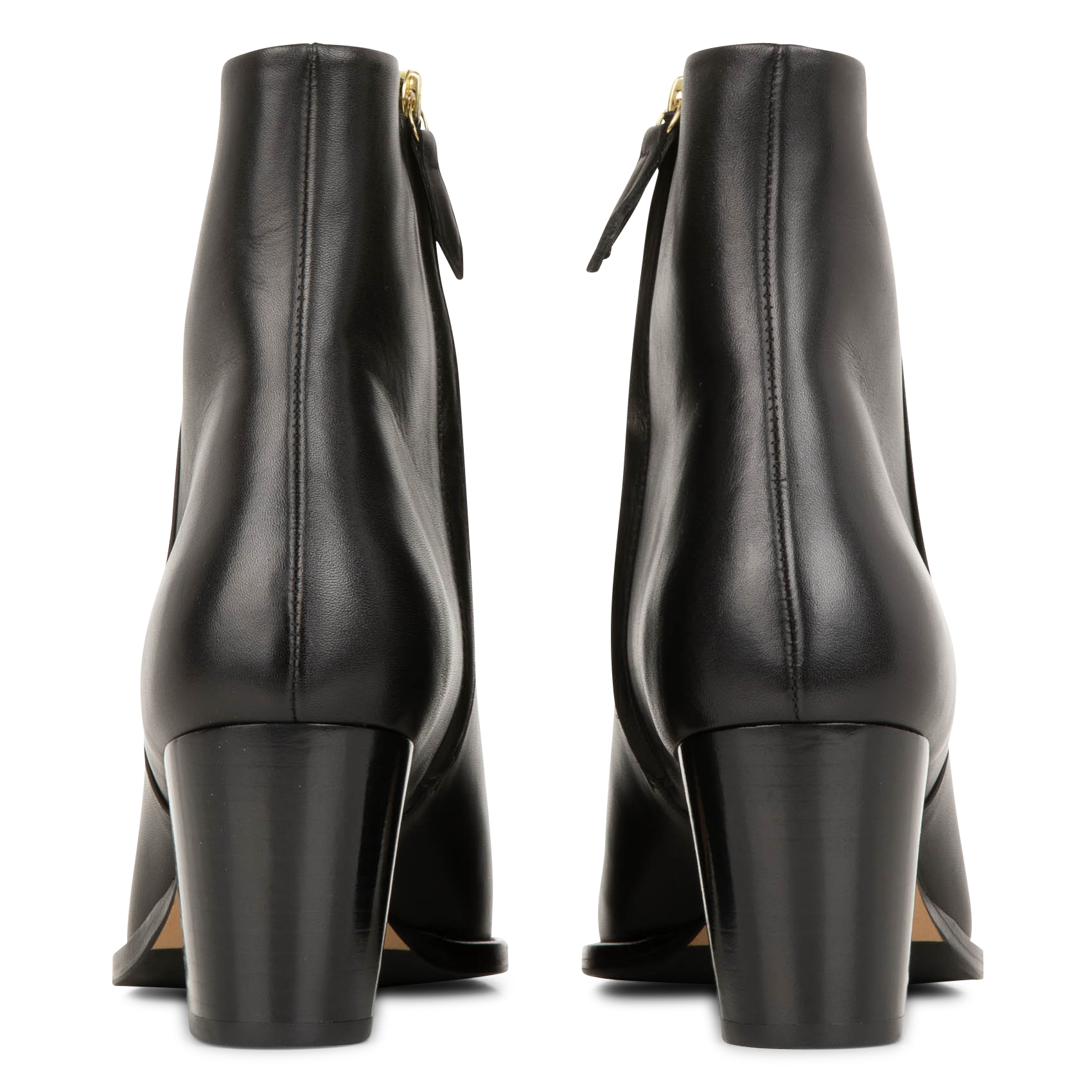 N°700 - Bottines à talons en cuir | Noir