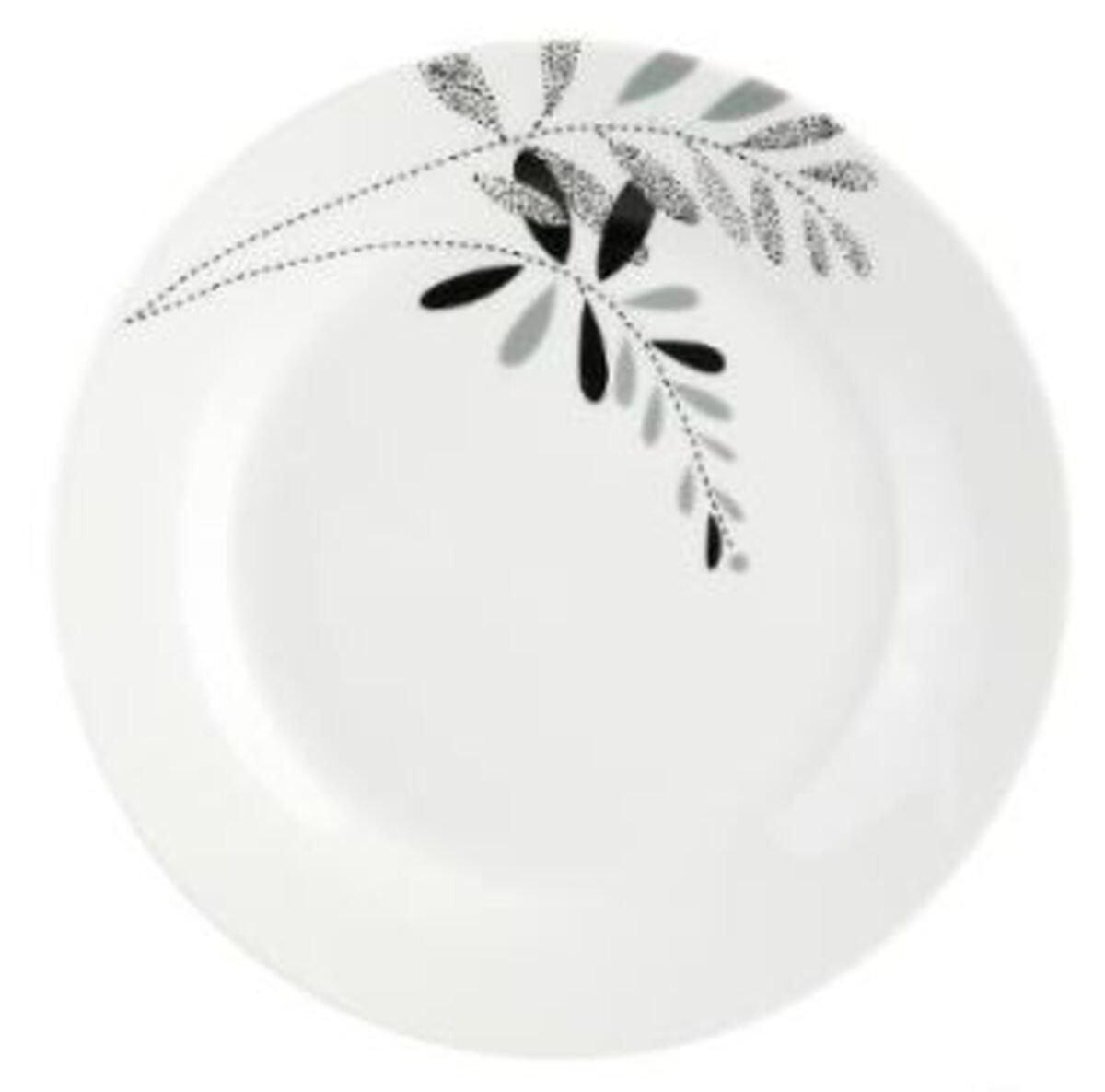 SERVICE 18 PIECES FLORAL GRIS