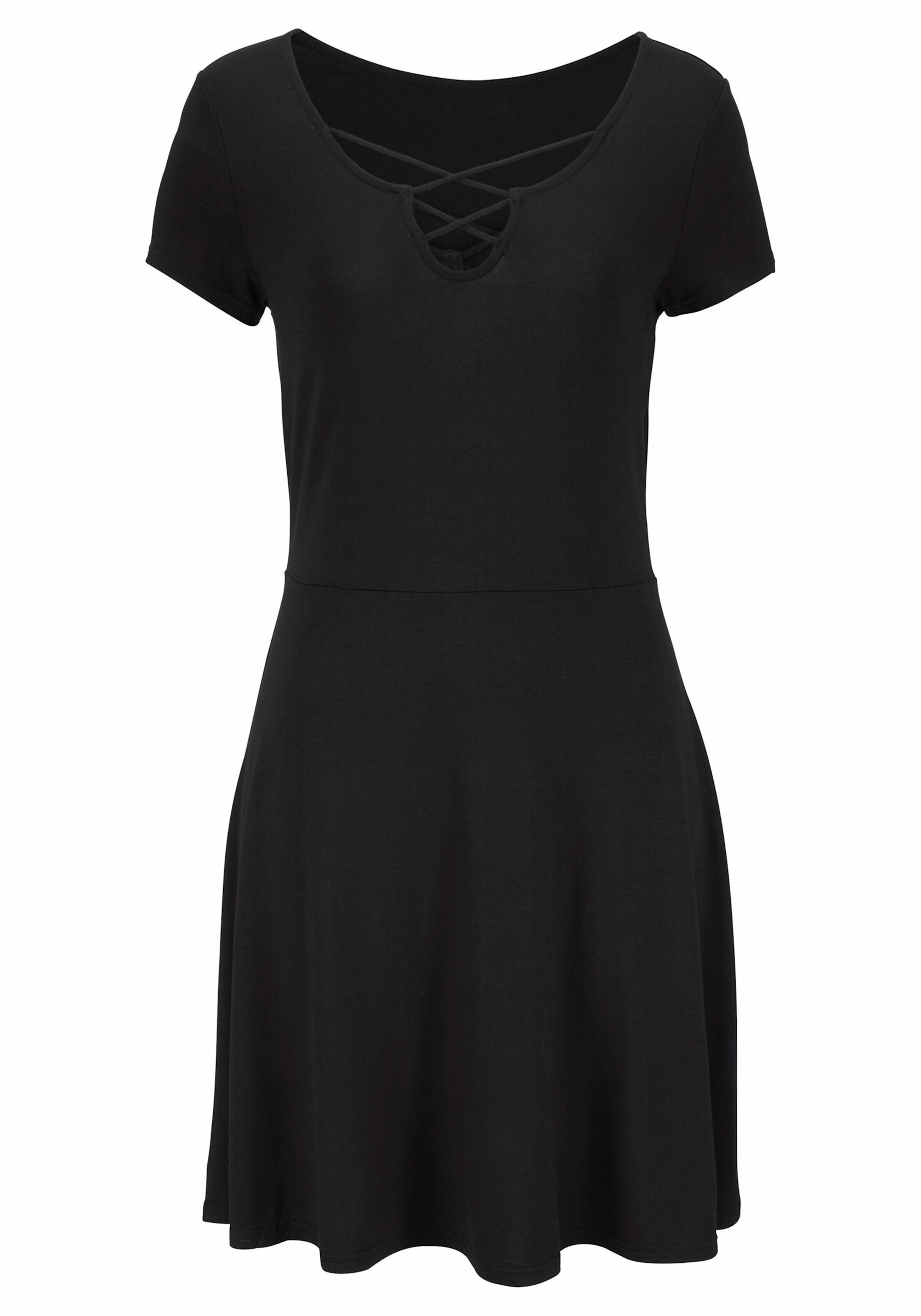 LASCANA Sommerkleid in schwarz