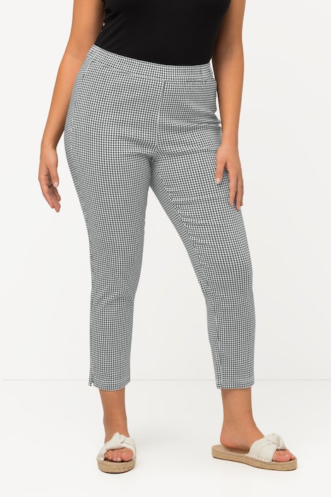 7/8-Bengalinhose Sienna, Vichykaro, hochelastisch