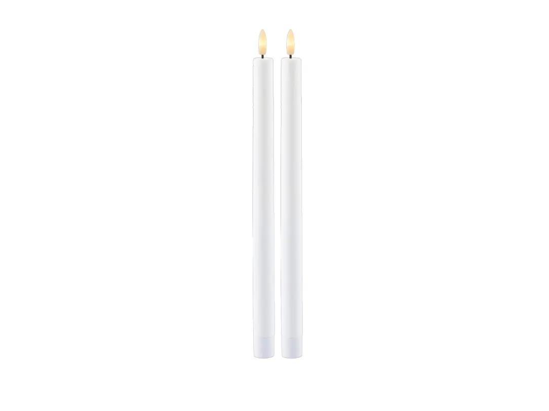 Sirius Sille Genopladelig Kronelys - Ø 2 cm - H 35 cm - 2 stk