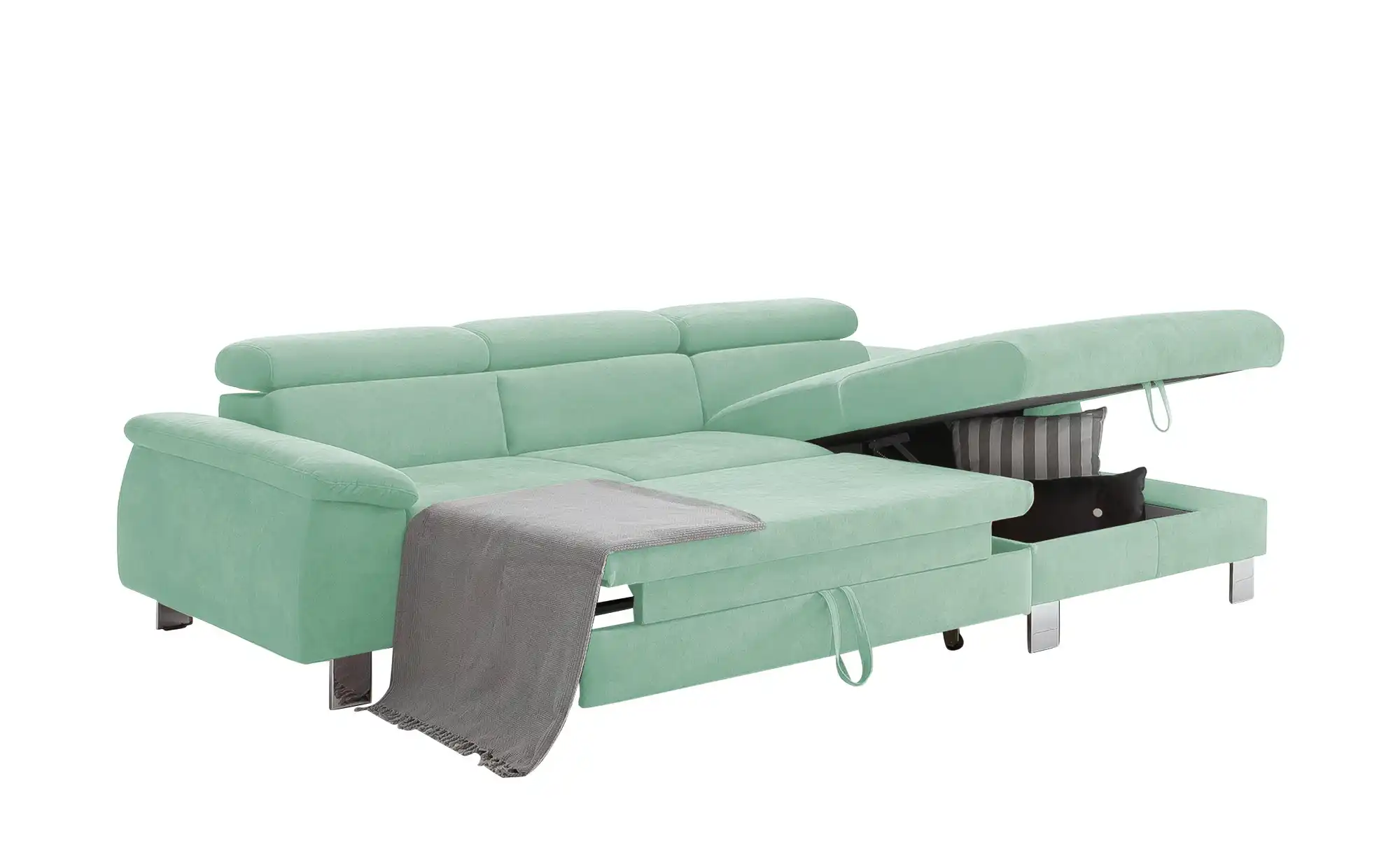 uno Ecksofa aus Velours Micky