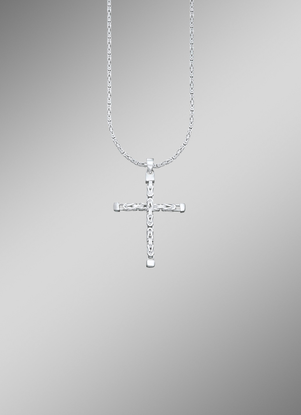 Markanter Kreuz-Anhänger mit Königskette