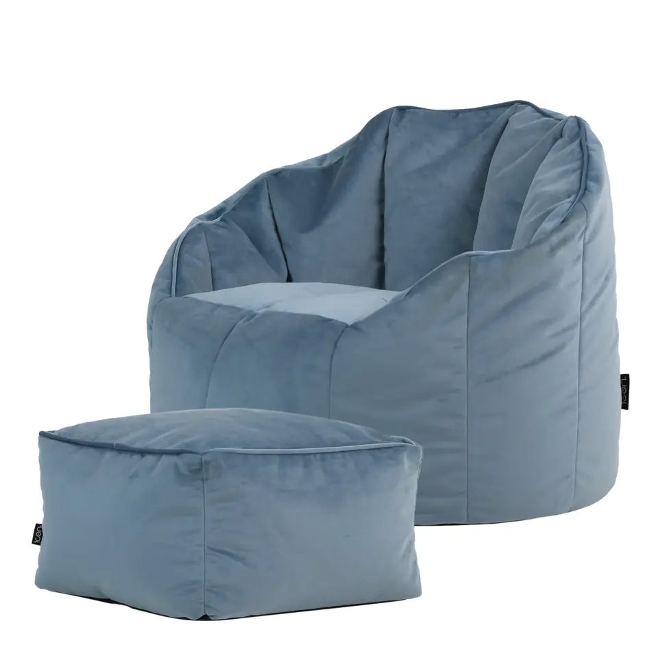 icon Zitzak en Poef Sirena - Zitzak Velvet - Blauw