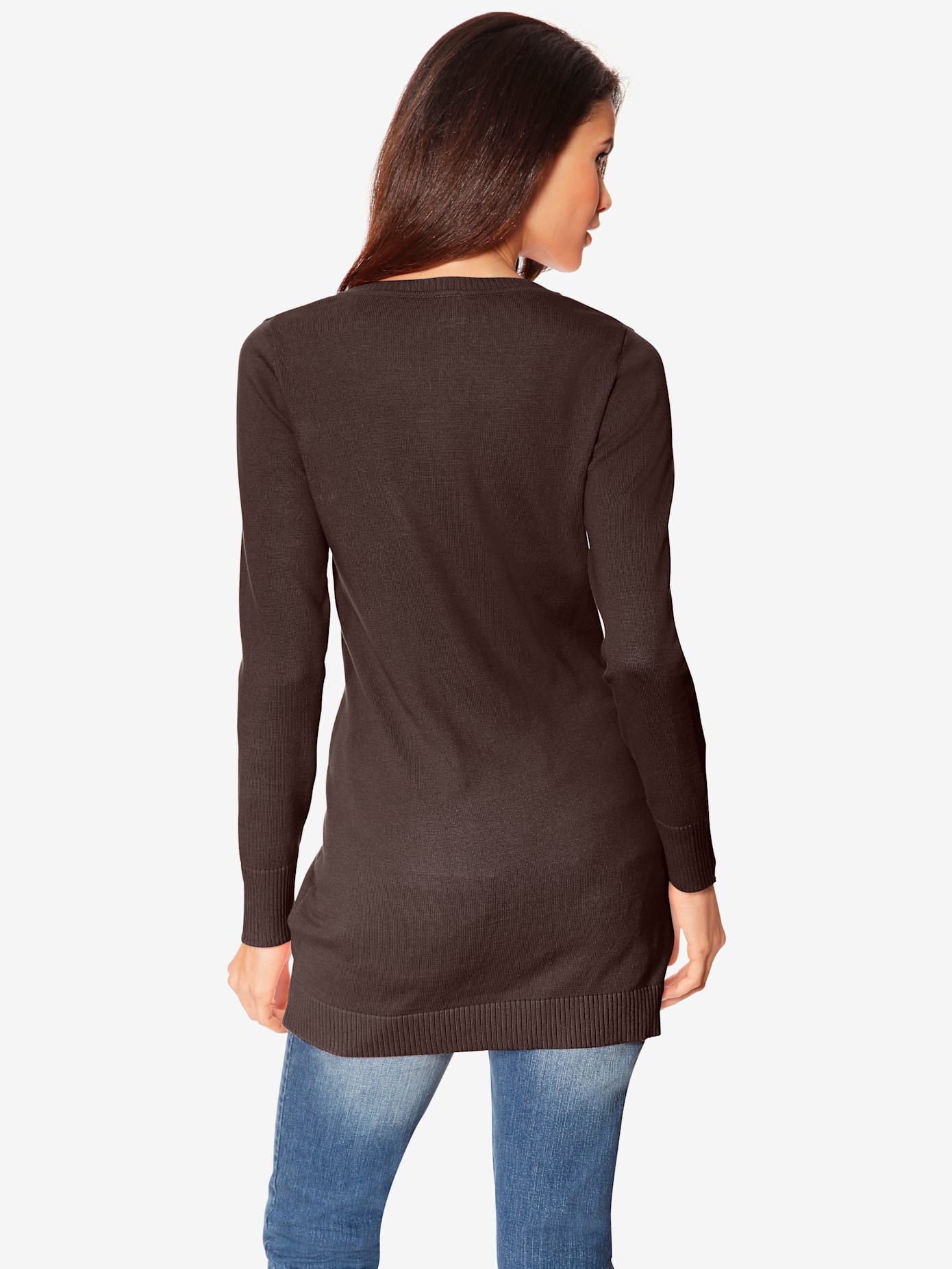 Veste en tricot fin basique incontournable, détails côtelés tendance