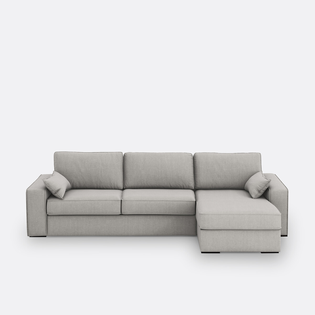LA REDOUTE INTERIEURS<br>Sofá-cama de canto, algodão/linho, espuma Cécilia
