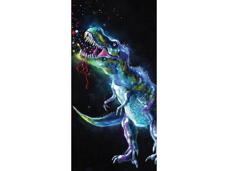 Jerry Fabrics Baby-Badetuch Dinosaur 70 x 140 cm Towel für Kinder