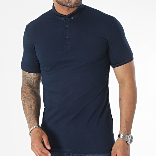 Polo Manches Courtes Bleu Marine