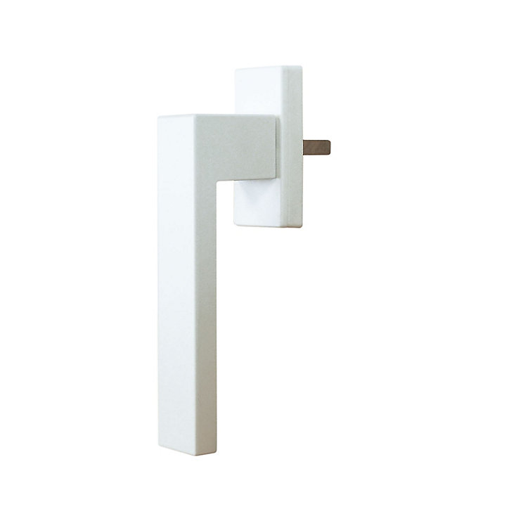 Poignée alu carré blanc pour fenêtre et porte fenêtre alu blanc