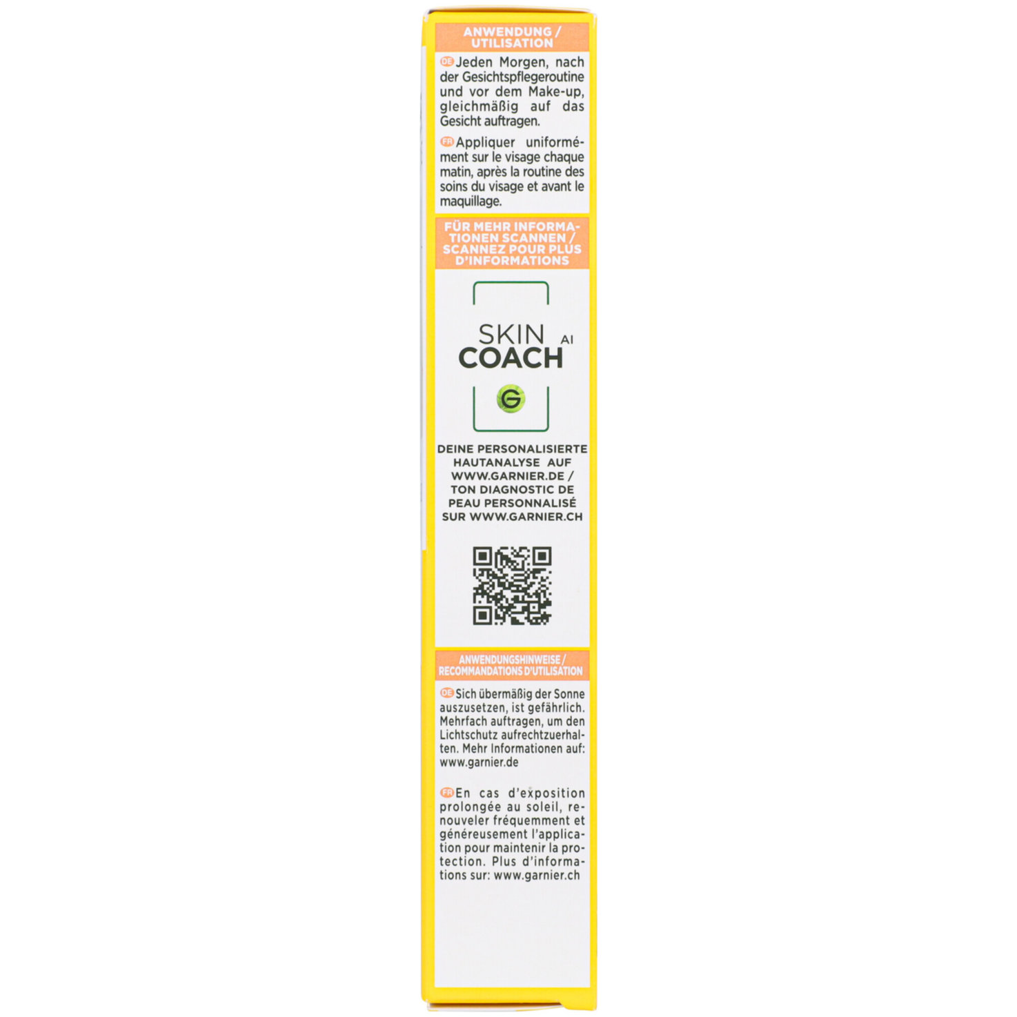 Garnier SkinActive Vitamin C Tägliches Sonnenfluid Glow mit LSF 50+, 40.0ml