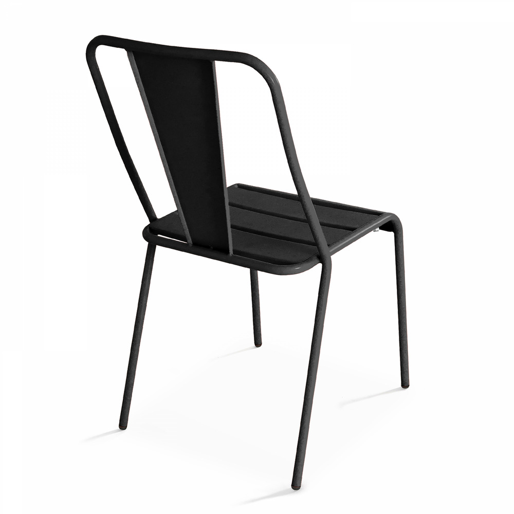 Chaise en métal anthracite