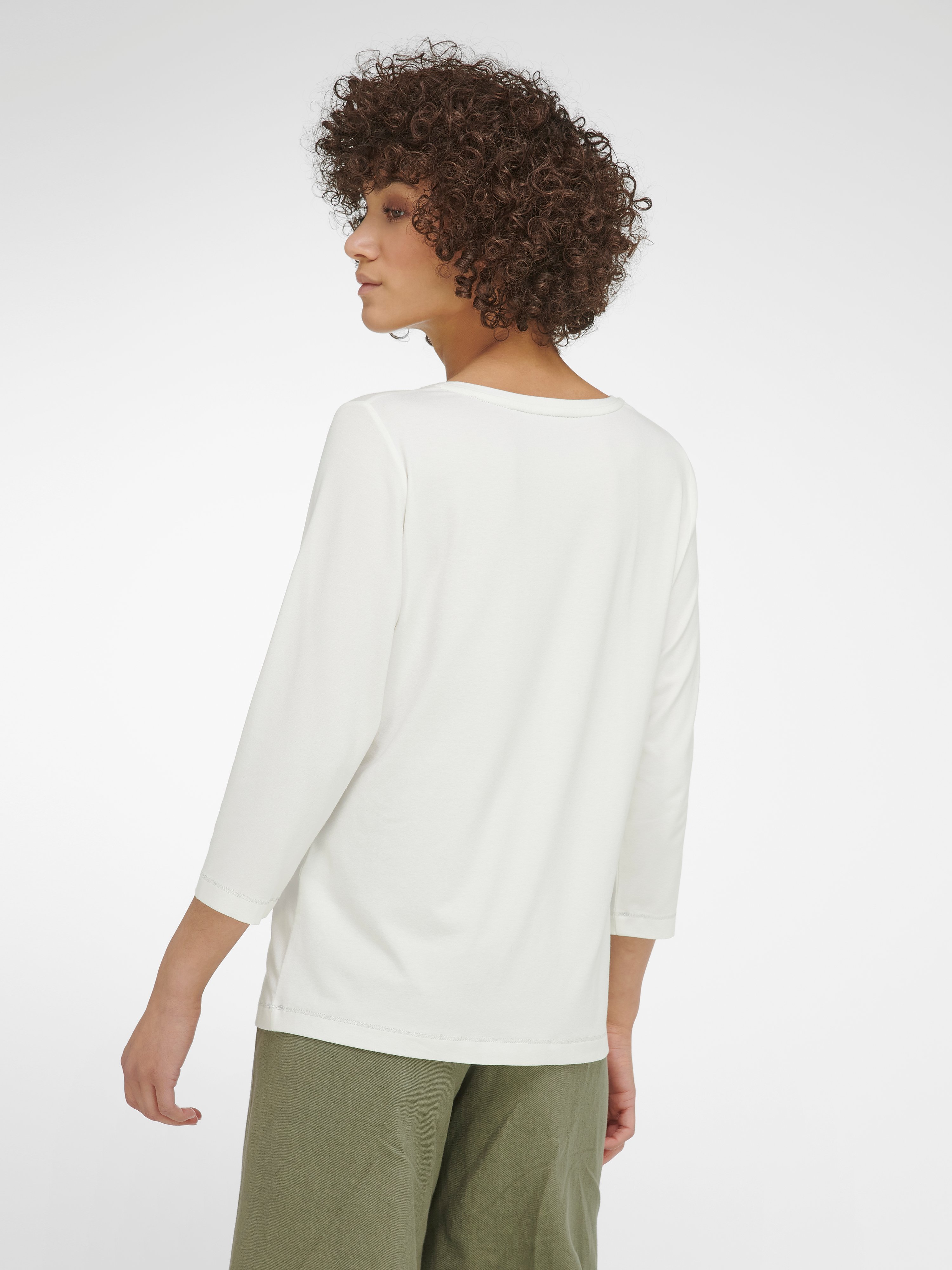 Rundhals-Shirt mit 3/4-Arm