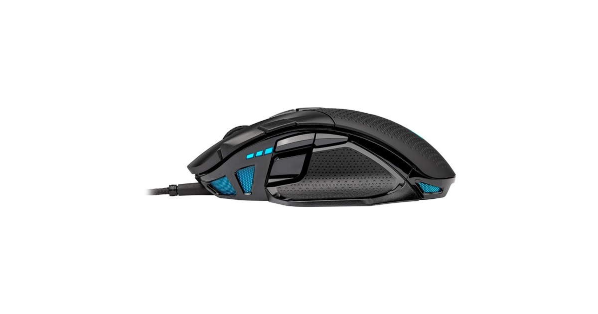 CorsairNightsword RGB gaming muis  (Zwart, 100 - 18,000 dpi, RGB leds)