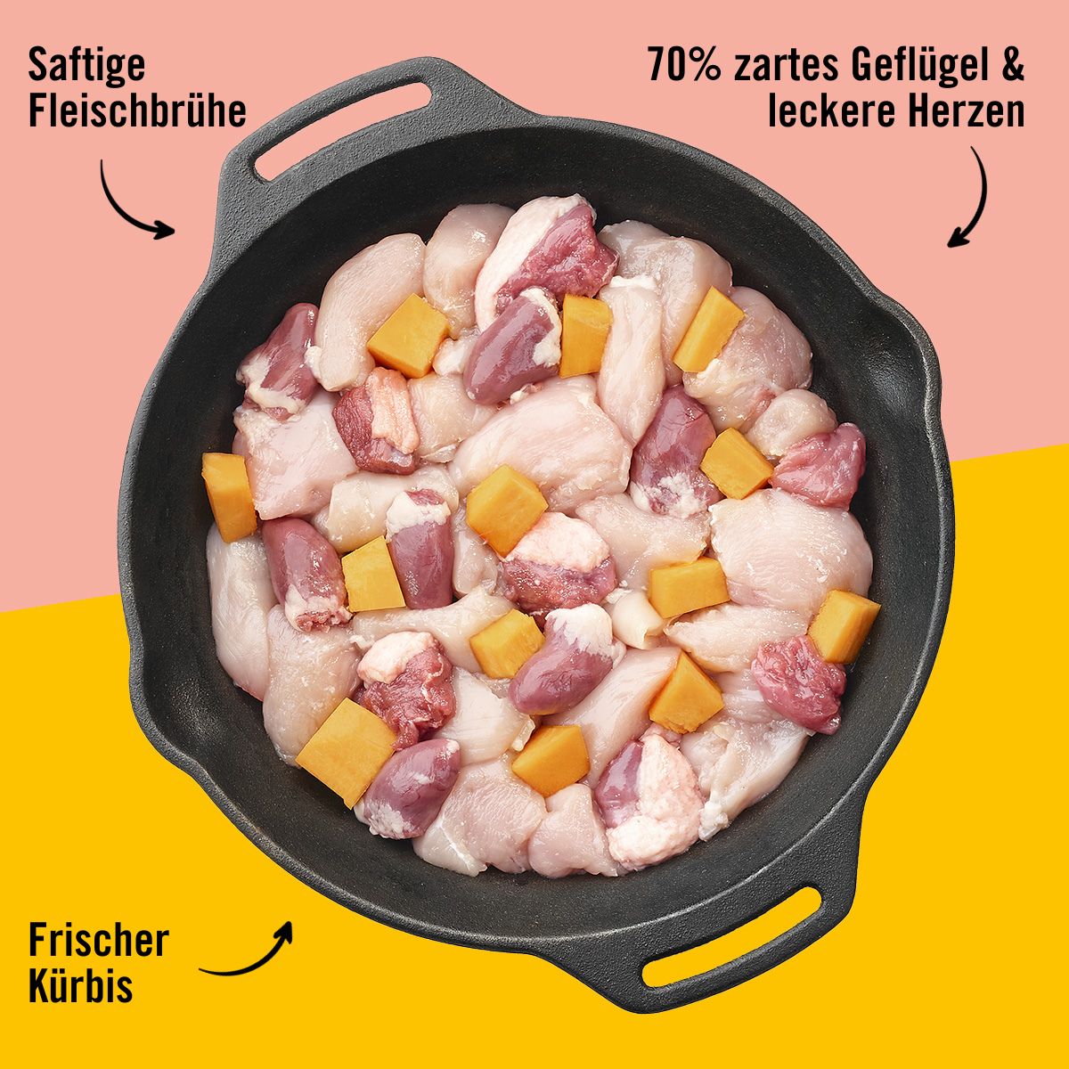 Dogs’n Tiger Adult, Katzenfutter, Frohsinn, Katzen Nassfutter, Getreidefrei, Geflügel & Kürbis