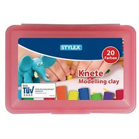 Stylex Knete, 20 Stangen in Kunststoffbox, 6x Neon & 14 Standard, sortiert
